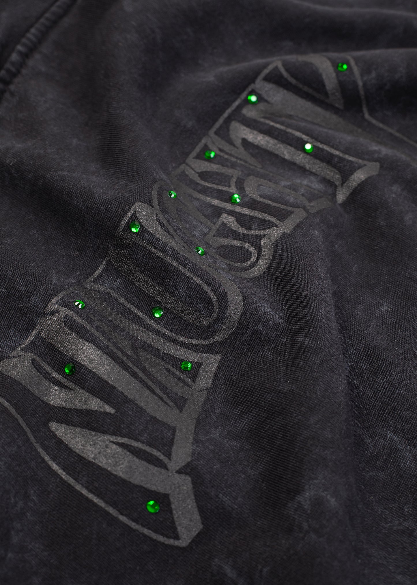 “Fire Hearts” Black Washed Hoodie