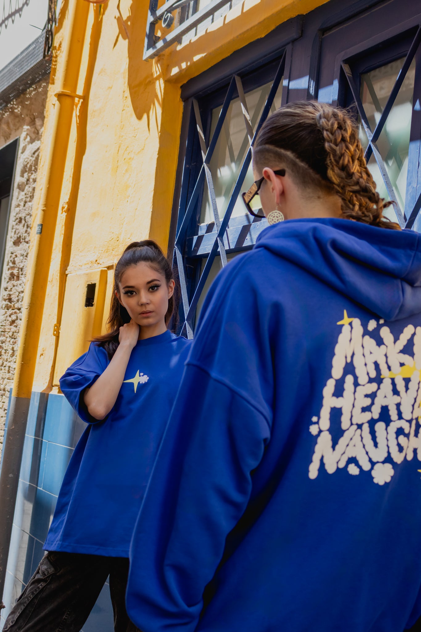 "Make Heaven Naughty" Blue Hoodie