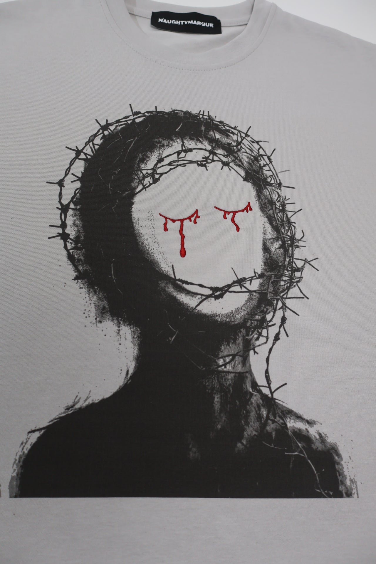 "Bloody Tears" Grey T-shirt Oversize
