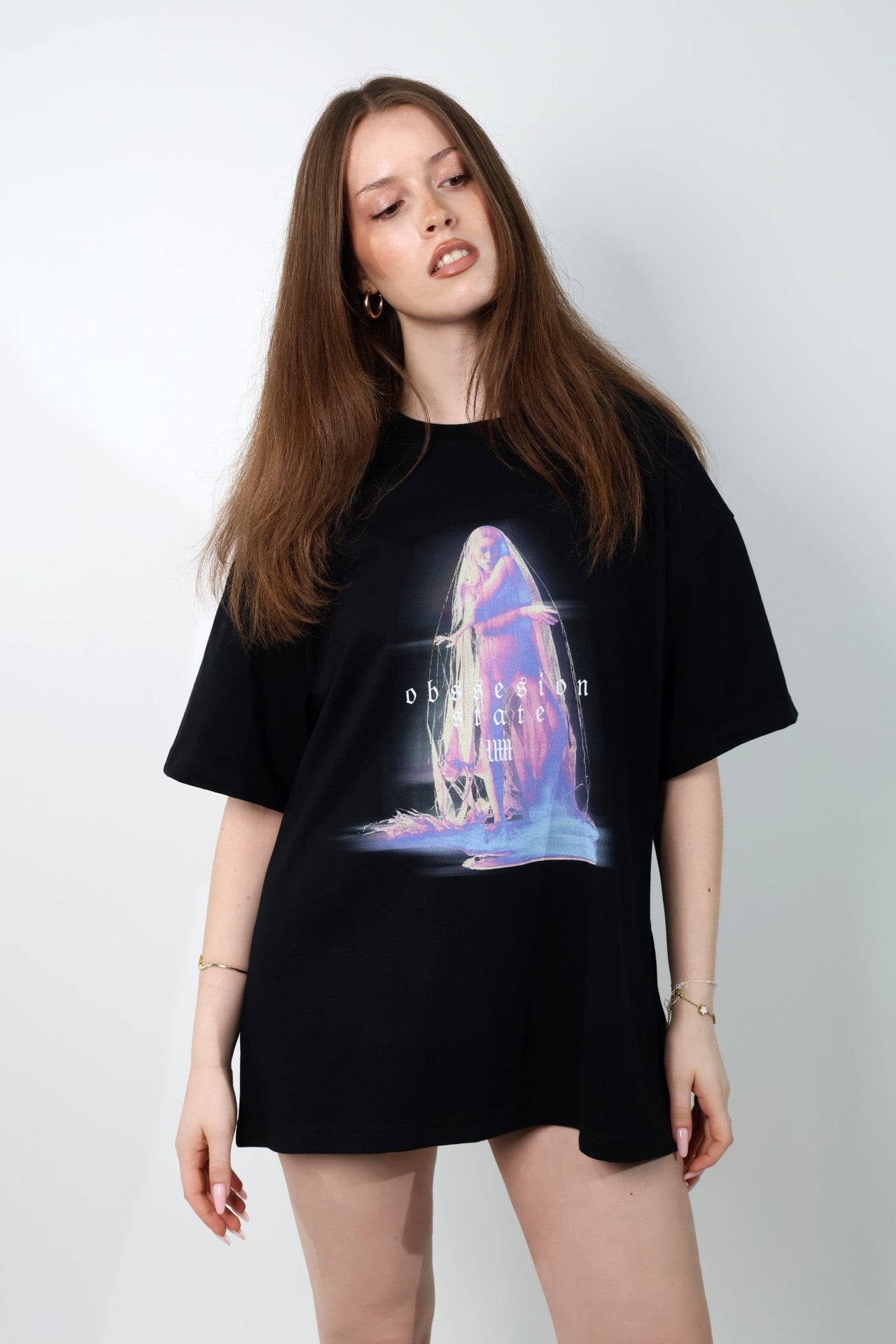 "Obsession State" Black T-Shirt Oversize