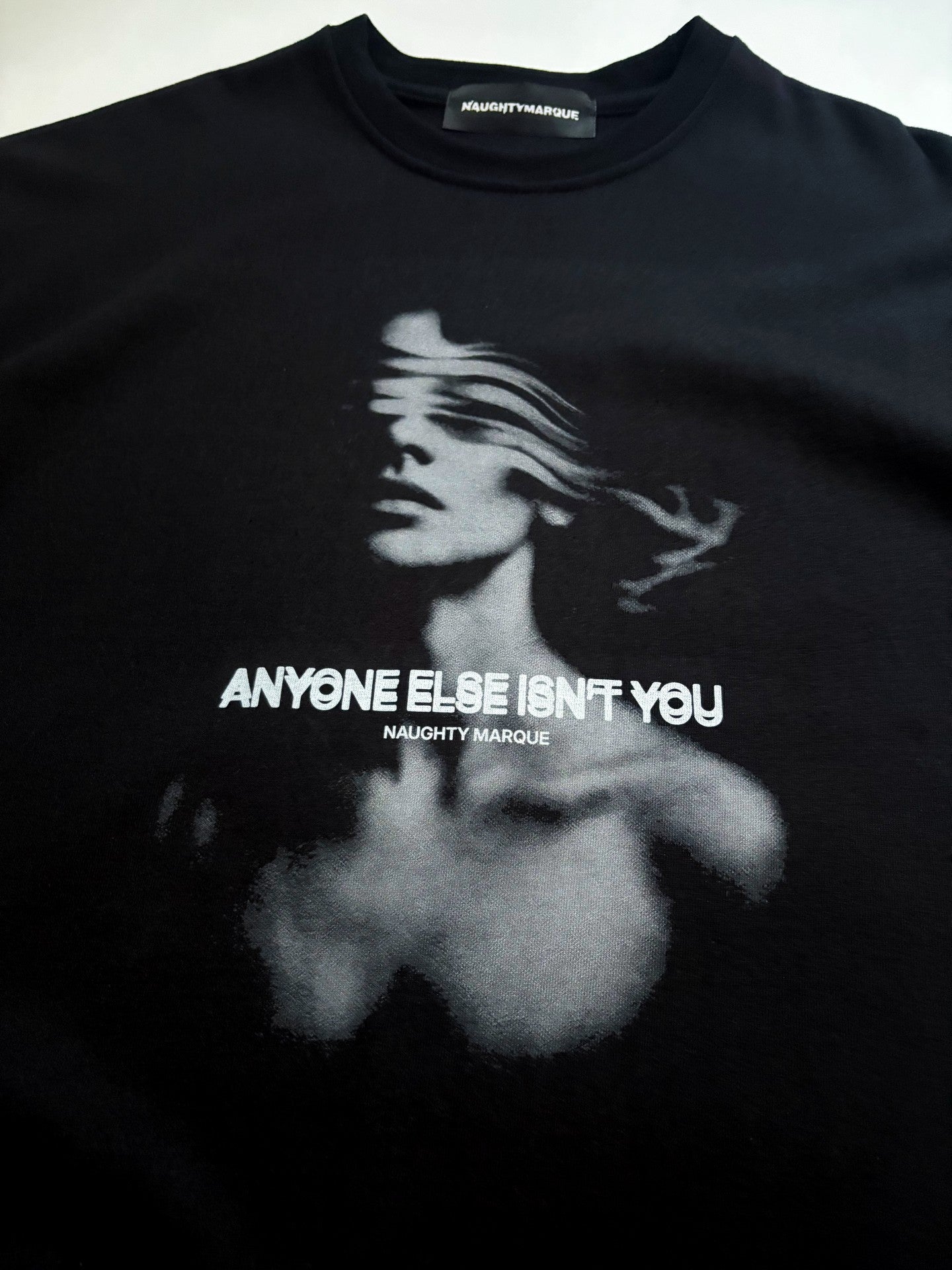 "Anyone" Black T-Shirt Oversize