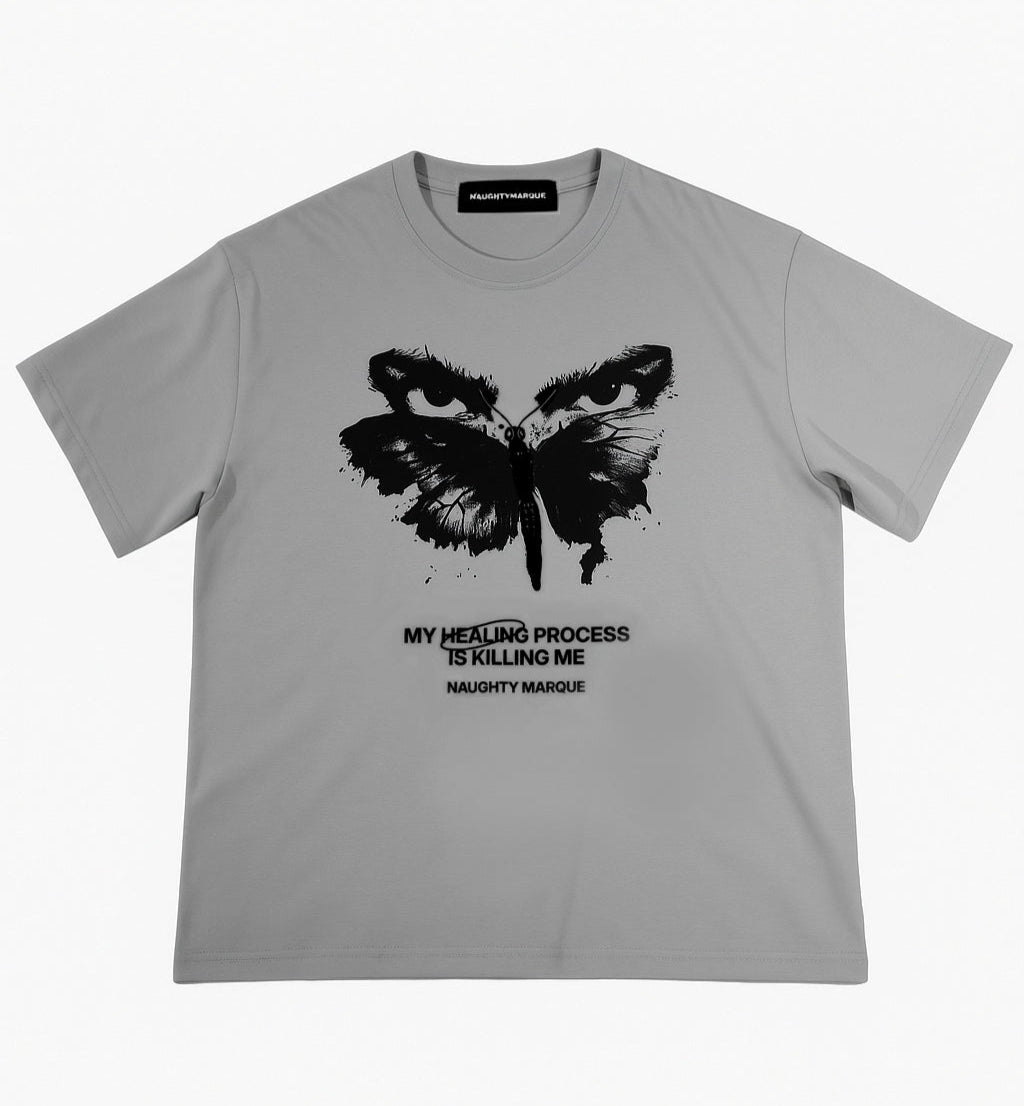 "Healing Process" Grey T-Shirt Oversize