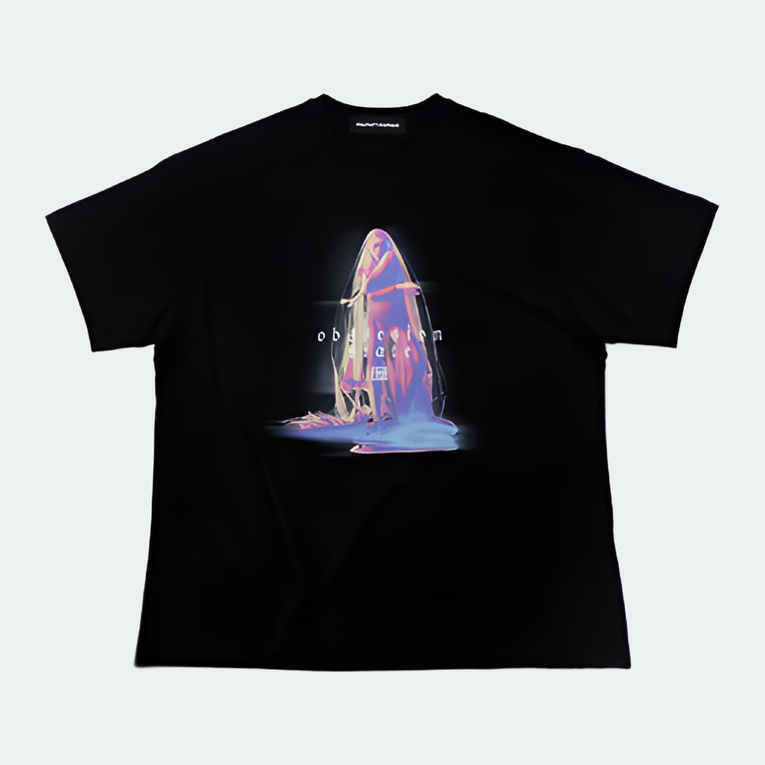 "Obsession State" Black T-Shirt Oversize