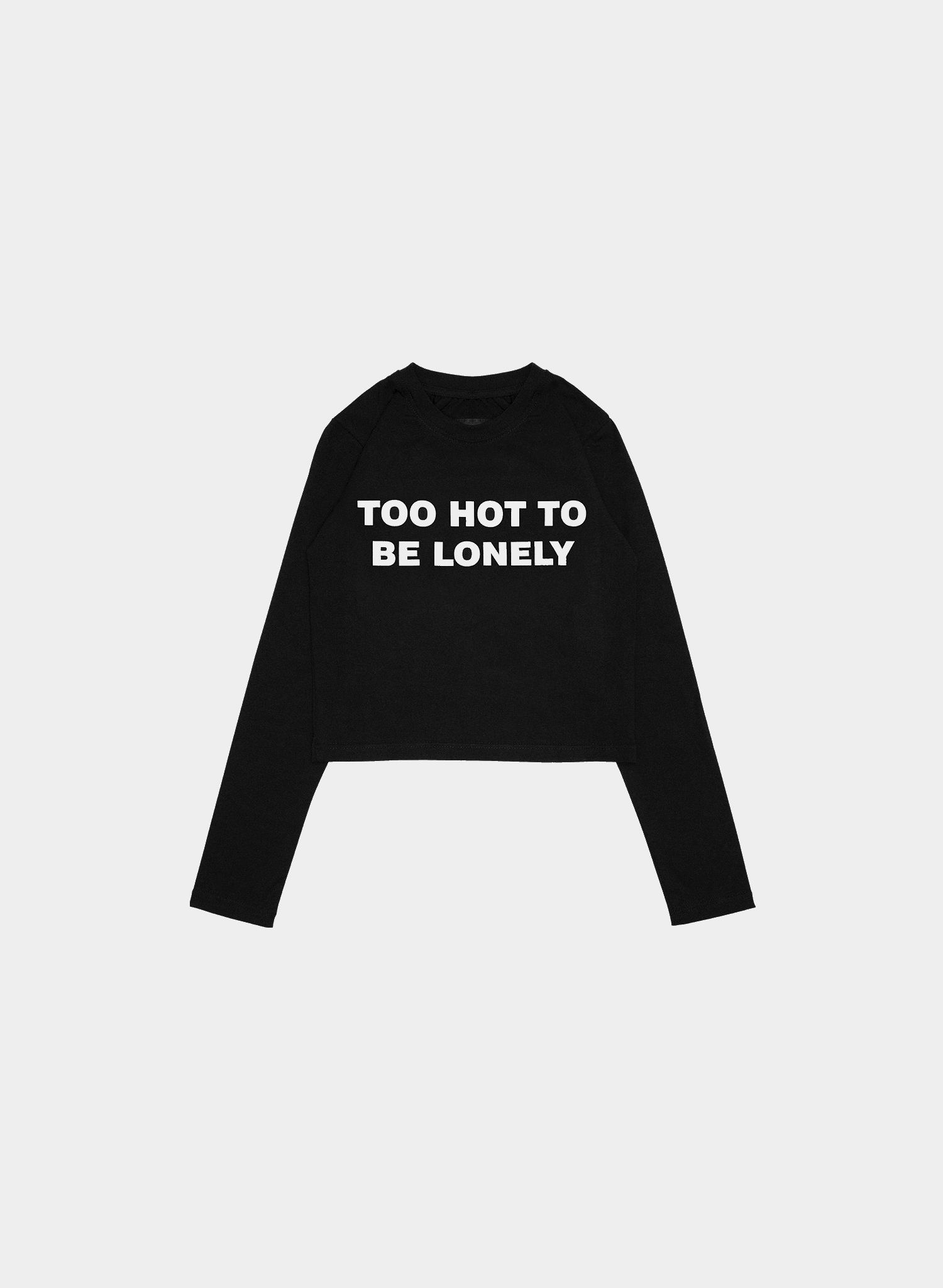 TOO HOT TO BE LONELY CROP TOP LONG SLEEVE