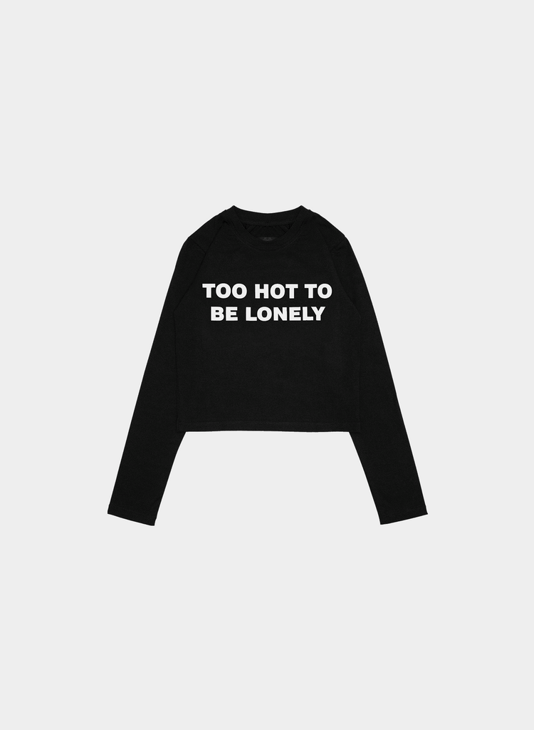 TOO HOT TO BE LONELY CROP TOP LONG SLEEVE