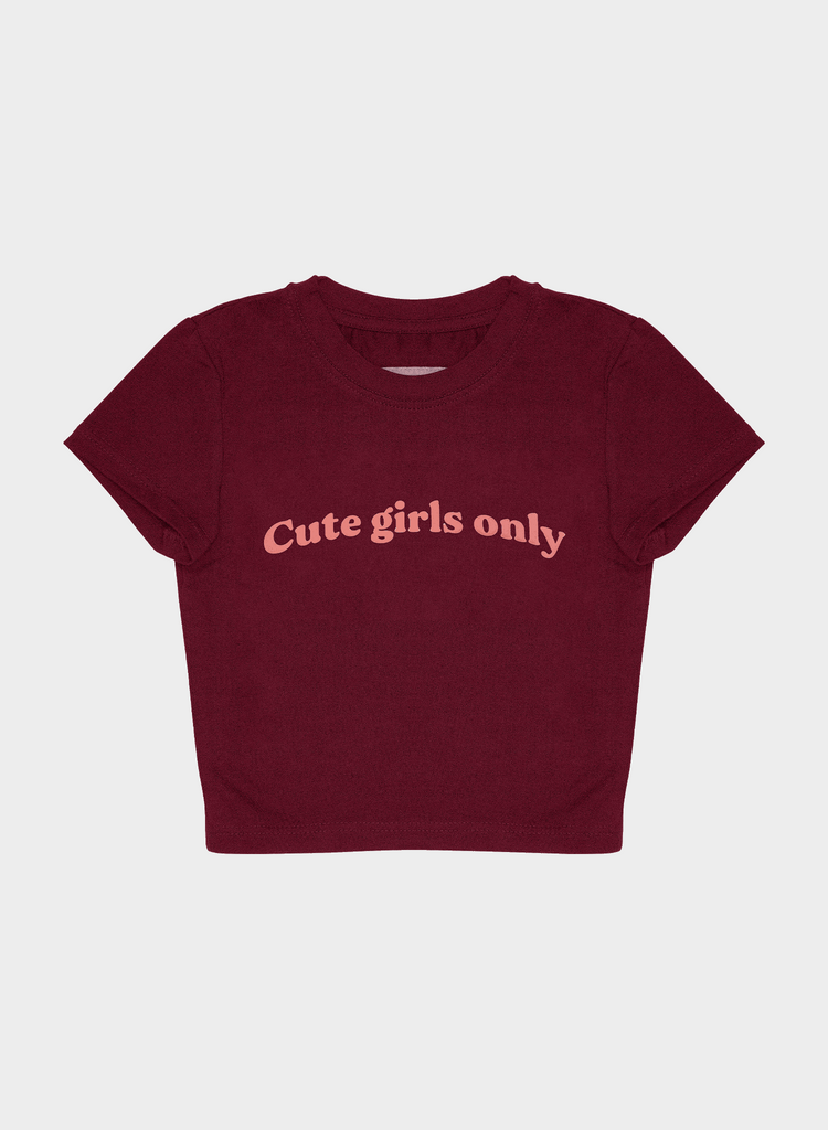 Cute girls only Crop Top