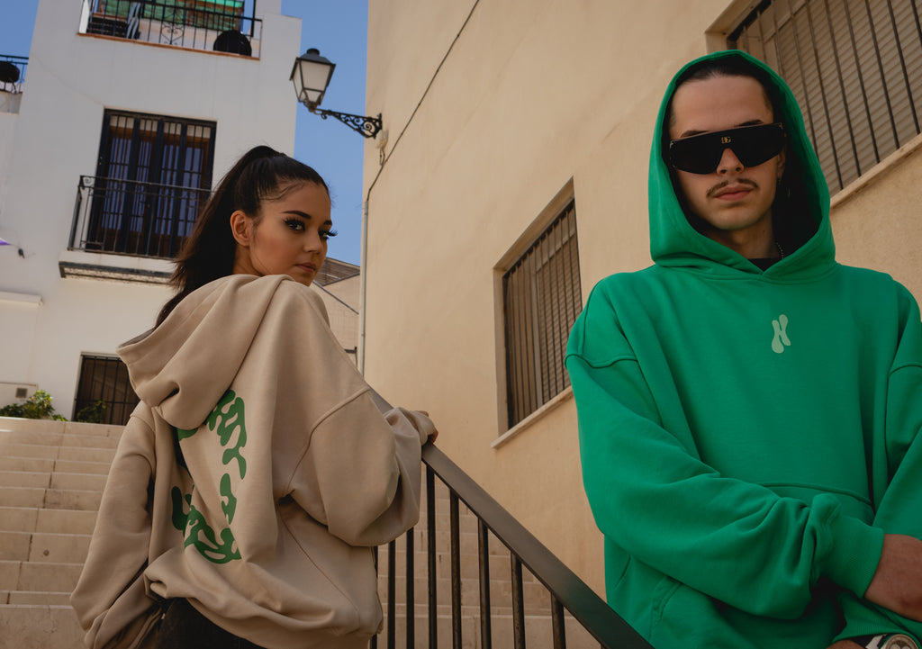 “Orbit” Beige Hoodie