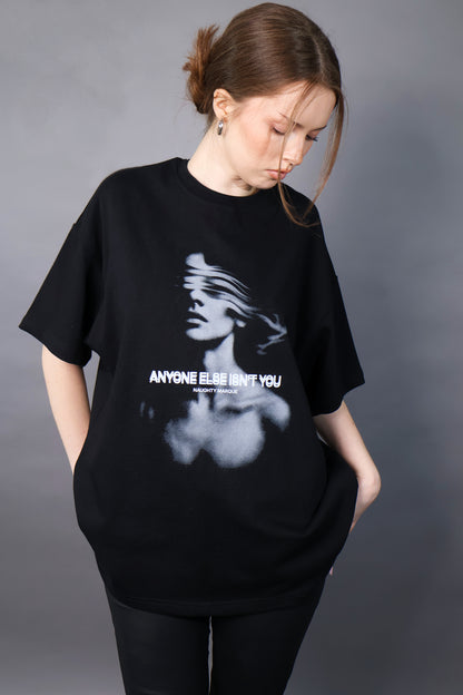 "Anyone" Black T-Shirt Oversize