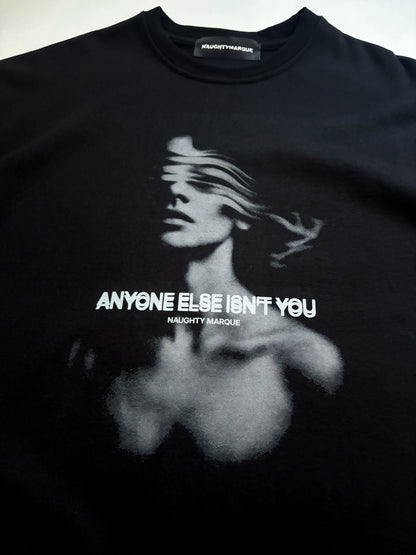 "Anyone" Black T-Shirt Oversize