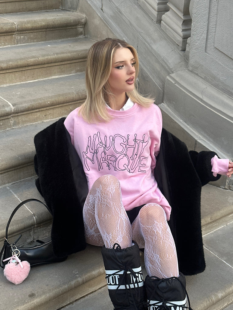 “Current” Pink Crewneck