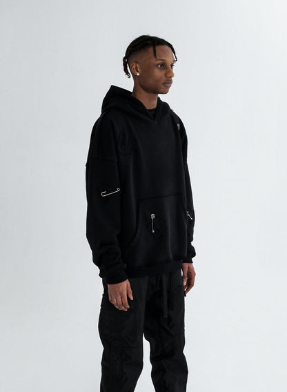 "Patch" Black Hoodie