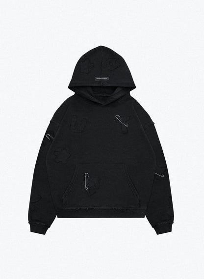 "Patch" Black Hoodie